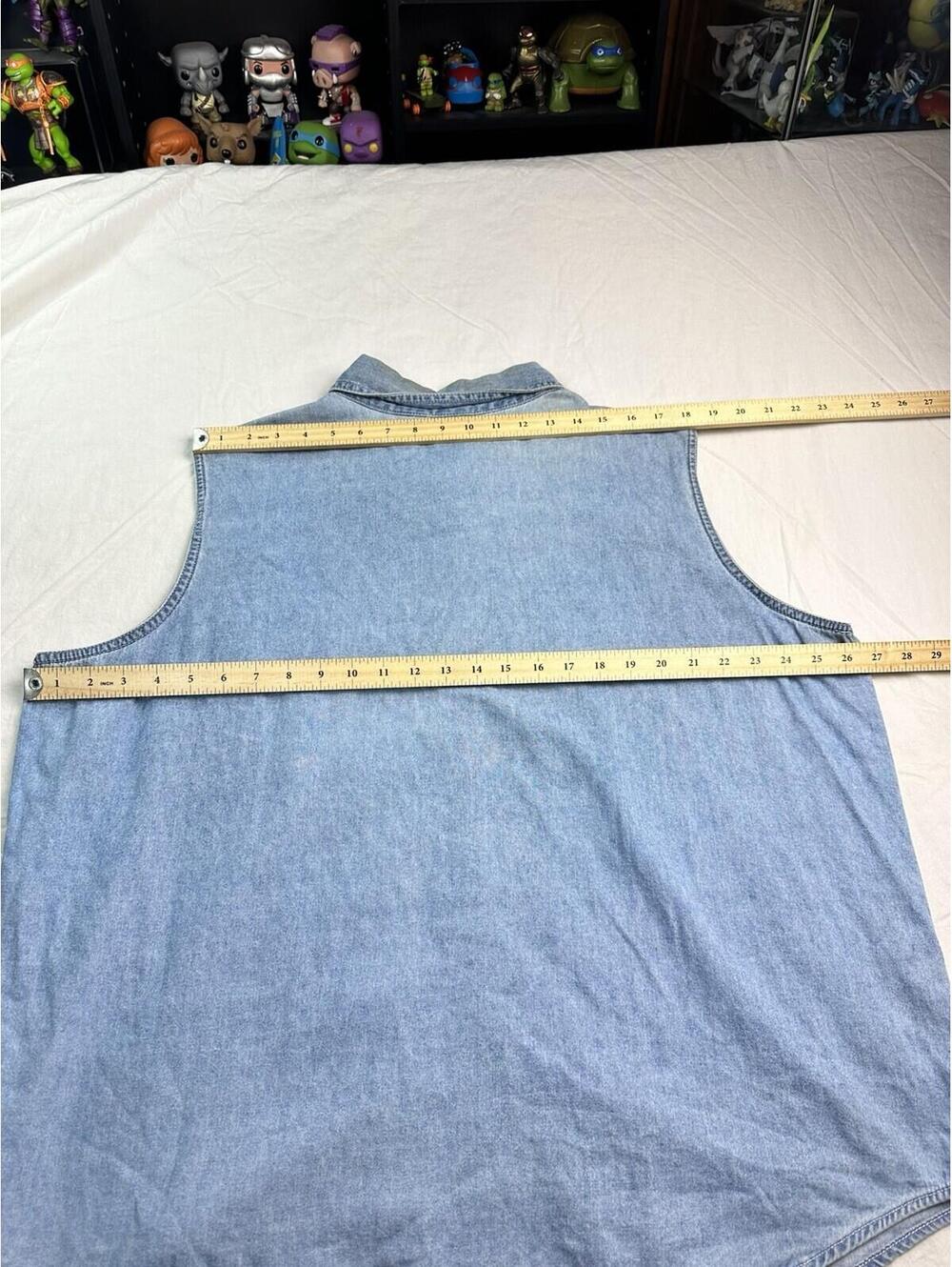 🦋 Vtg 90s Looney Tunes Tweety Y2K Sleeveless Womens Tank Top Denim 24W 25-6 🐥 - Picture 7 of 8